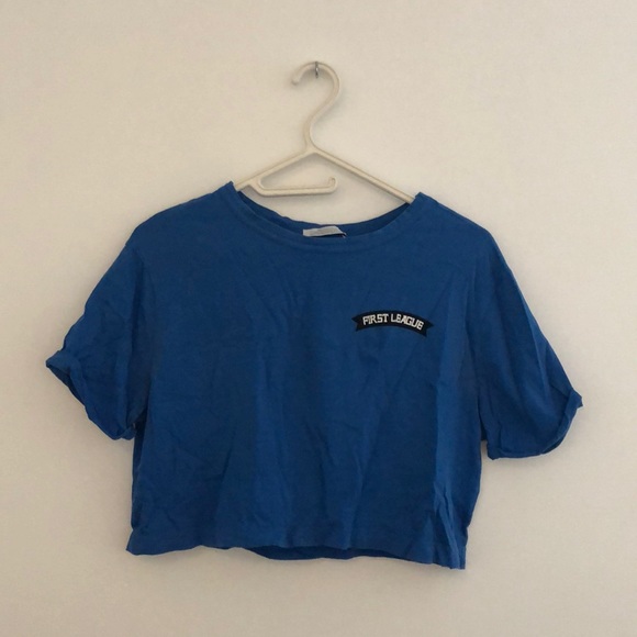 ZARA Royal Blue OSAKA Crop Top - Picture 1 of 5
